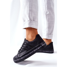 Leder Sneakers On The Big Star II274070 Schwarze Plattform 2