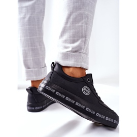 Leder Sneakers On The Big Star II274074 Schwarze Plattform 1