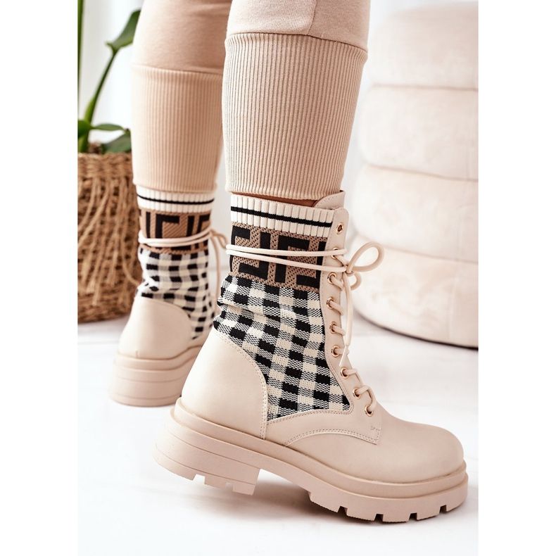 Workers Of Beige Elastischer Stoff Liebesgeschichte schwarz 2