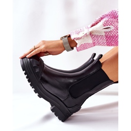 Schwarze Warm Booties Jodhpur Stiefel Time Off 1