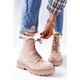 PS1 Wildleder Booties Reißverschluss Beige Belados 2