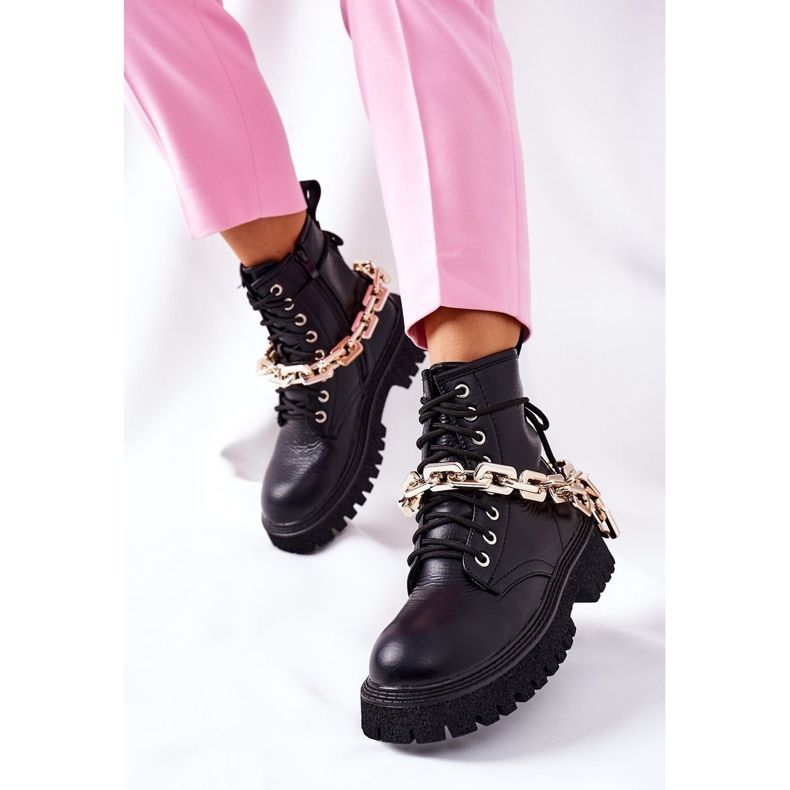 Hohe stylische schwarze Gral Stiefel 1