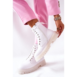 Hohe stilvolle weiße Gral Stiefel 2