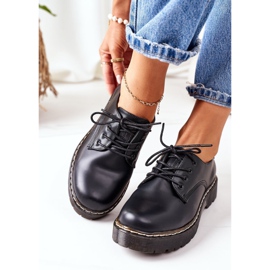 Leder Oxford Schuhe Big Star II274107 Schwarz 2