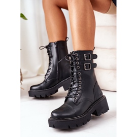 Damen isolierte Workers Big Star II274113 Schwarz 2