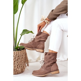 PS1 Stiefel mit doppeltem Obermaterial Hellbraun Violetta khaki 2