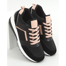 Schwarz P79 Schwarze Sportschuhe mit Keilabsatz 1