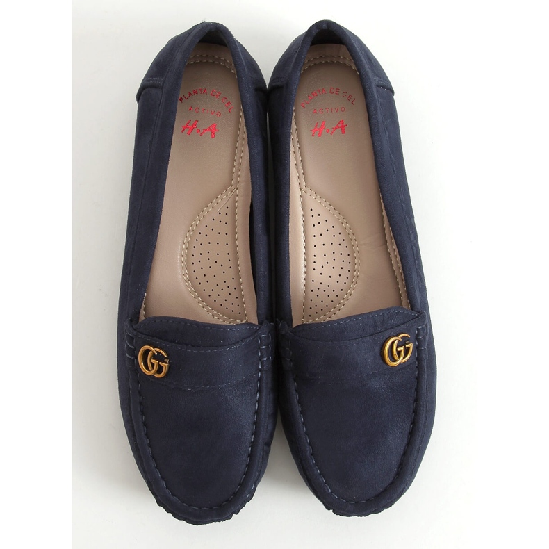 Marineblaue Damen Slipper H8192 Azul navy blau 1