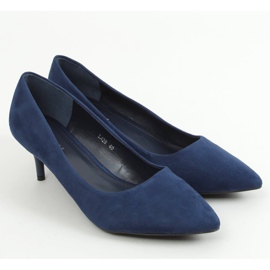 Pumps auf niedrigem Absatz marineblau L428 Blau navy blau 1