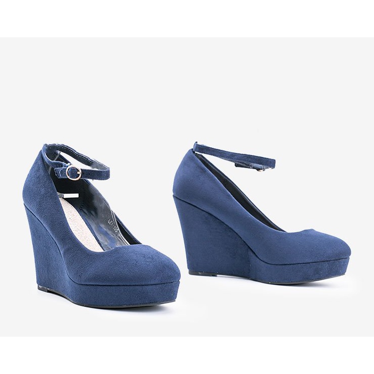 Marineblaue Keilpumps Marni 1