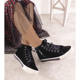 Schwarze knöchelhohe Sneakers mit Sunilino-Band 1
