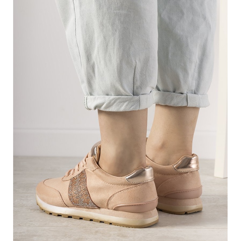 Rosa Sneaker mit Zirkonia Ratia beige 2