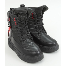 Schwarze Damen Schneestiefel NB509P Black 1