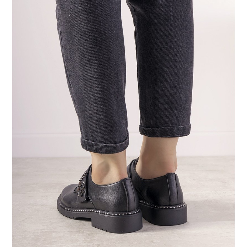 Silberne Slipper mit GF-FD9-Stollen schwarz 2