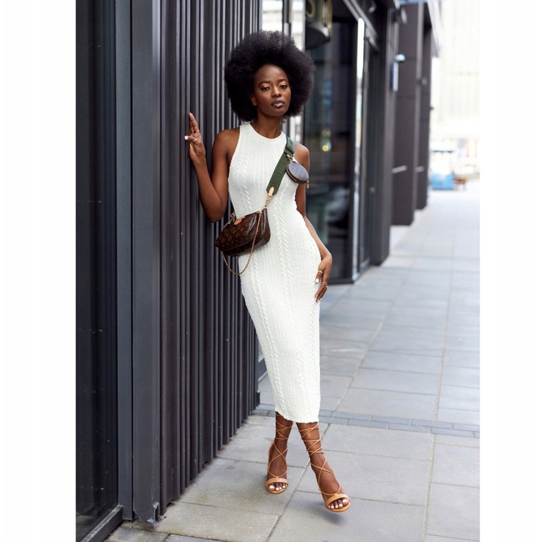 PS1 Gebundene Sandalen auf einer Kamel-Laufsteg-Bar braun 3