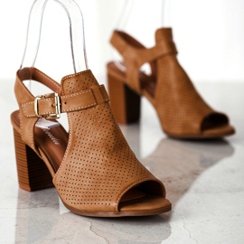 Renda Gebaute Sandalen mit Öko-Leder braun 1