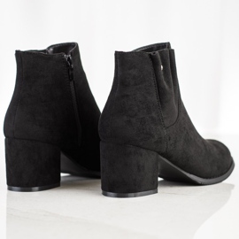 J. Star Lässige Wildlederstiefeletten schwarz 1