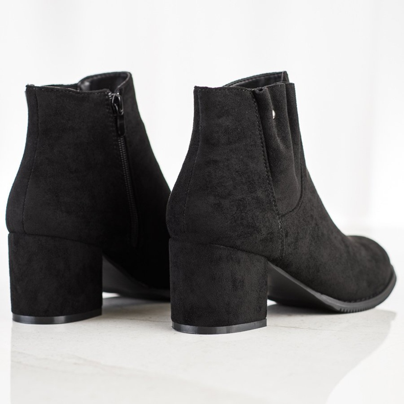 J. Star Lässige Wildlederstiefeletten schwarz 1