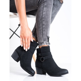 J. Star Stiefel mit Ziergürtel schwarz 2