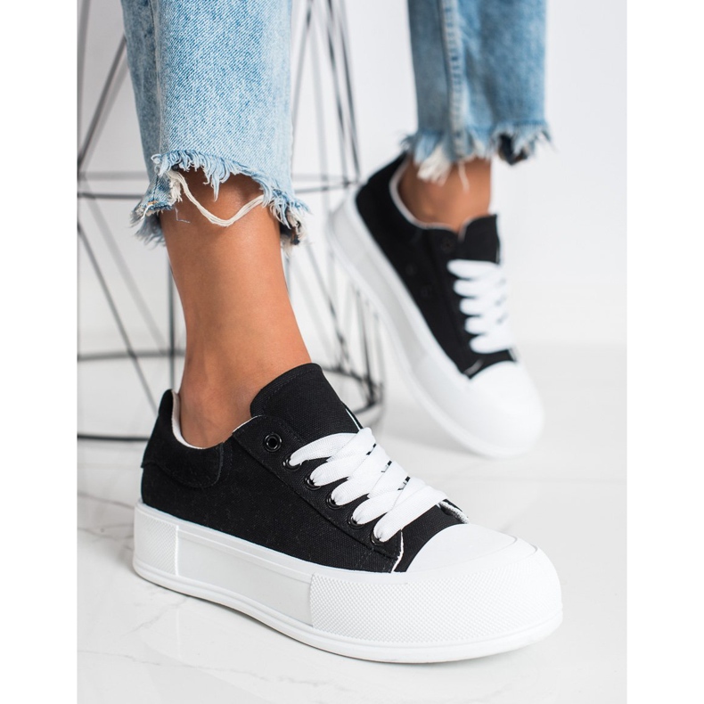 Goodin Klassische Sneaker auf der Plattform schwarz 2