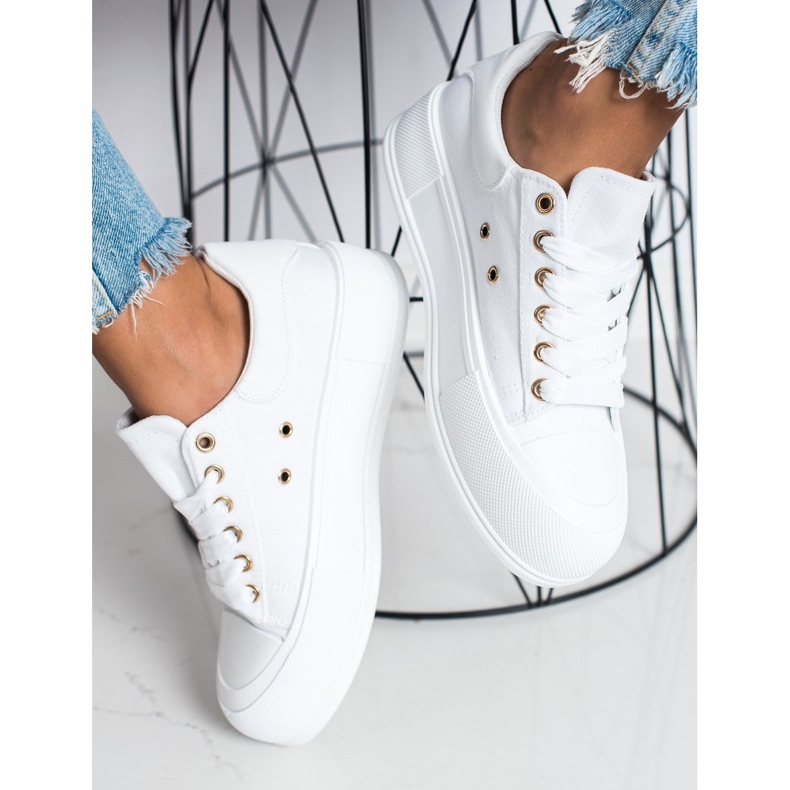 Goodin Klassische Sneaker auf der Plattform weiß 1