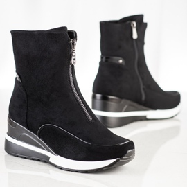 Hohe schwarze VINCEZA Stiefel 1