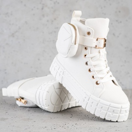 Goodin Sneakers auf der Plattform mit Tasche weiß 1