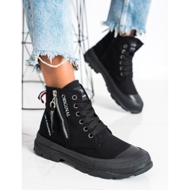 Goodin Sneakers mit dekorativem Reißverschluss schwarz 2