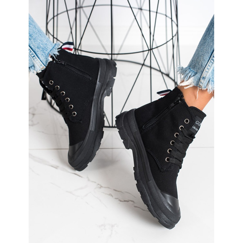 Goodin Sneakers mit dekorativem Reißverschluss schwarz 1