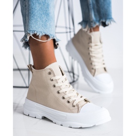 Goodin Hohe Beige Sneakers 2