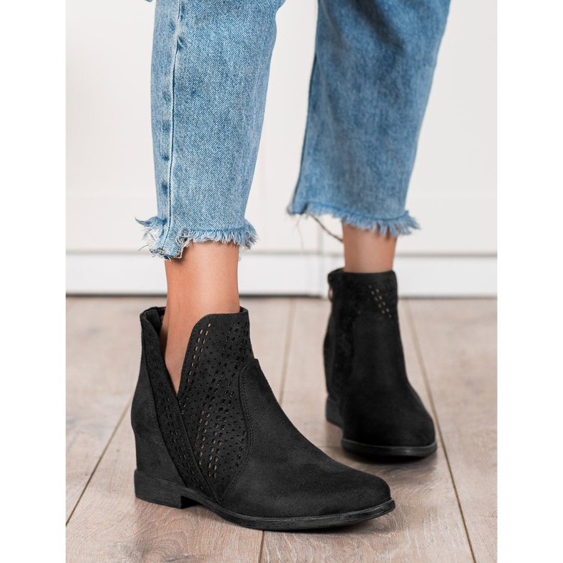 Filippo Frühling durchbrochene Stiefel schwarz 1
