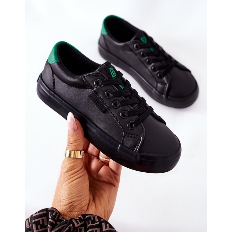 Kinder Leder Sneaker Big Star DD374147 Schwarz 1