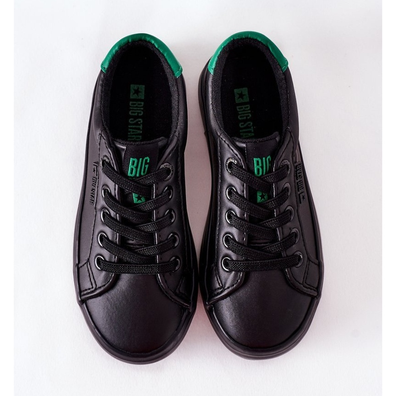 Kinder Leder Sneaker Big Star DD374147 Schwarz 2