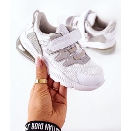 Kinder Sportschuhe mit Klettverschluss ABCKIDS Weiß-Silber 1