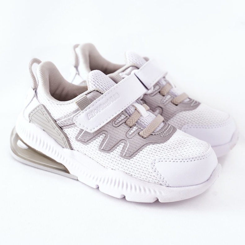 Kinder Sportschuhe mit Klettverschluss ABCKIDS Weiß-Silber 2