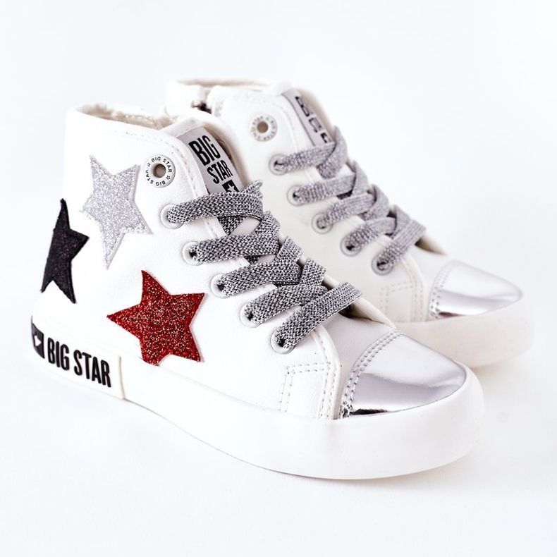 Hohe Sneakers für Kinder mit Reißverschluss Big Star II374029 Weiß 2