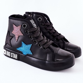 Hohe Sneakers für Kinder mit Reißverschluss Big Star II374028 Schwarz mehrfarbig 2