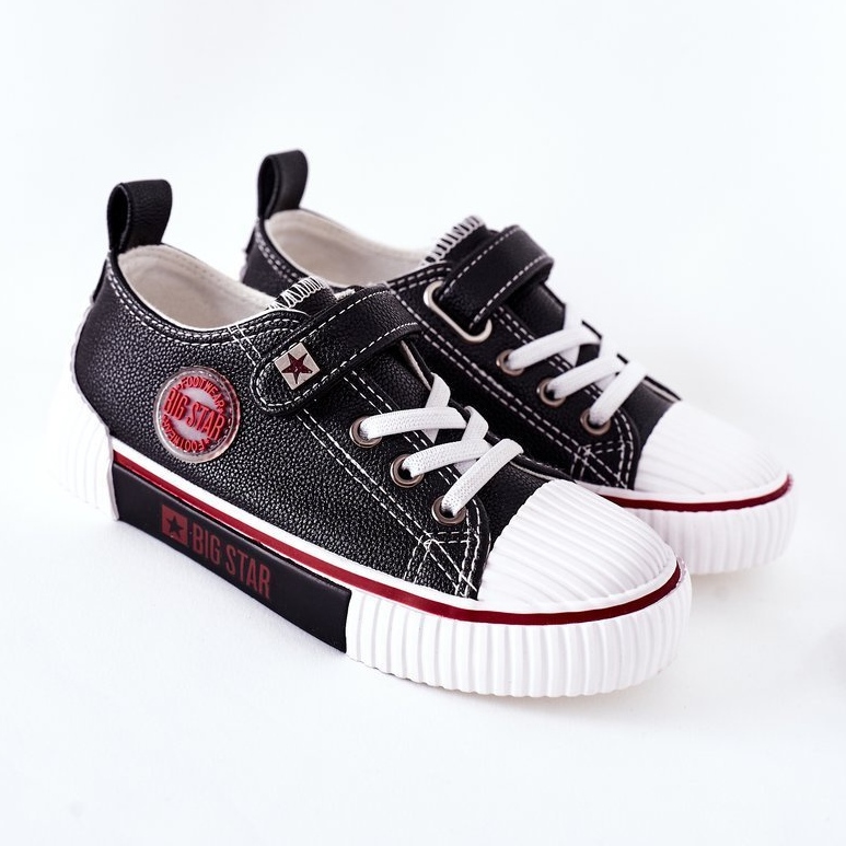 Kinder Leder Sneaker Big Star II374042 Schwarz 2