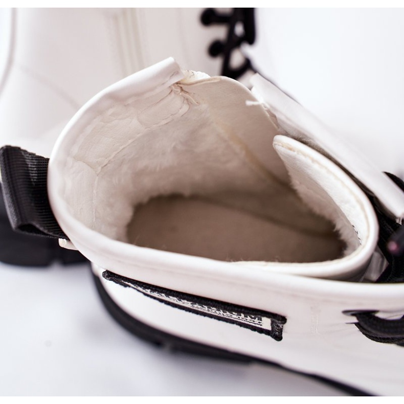 S.Barski Weiße isolierte Kinderstiefel Fincastle 1