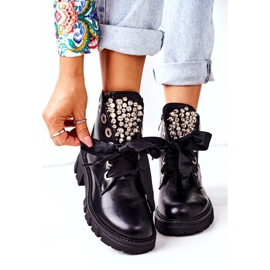 PS1 Warme Arbeiter mit Metallperlen Black Perla schwarz 5