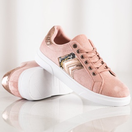 SHELOVET Wildleder Sneakers rosa 1