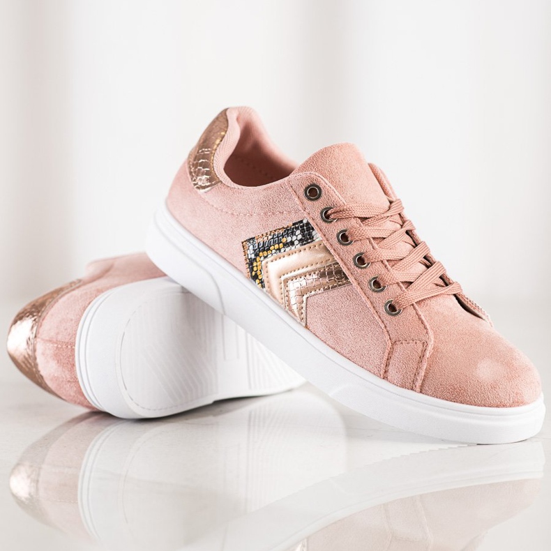 SHELOVET Wildleder Sneakers rosa 1
