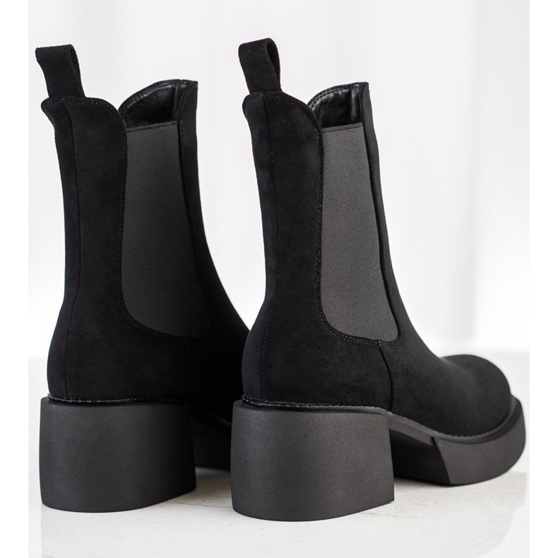 Filippo Hohe Chelsea-Stiefel auf der Plattform schwarz 1