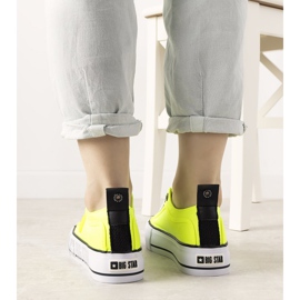 Alexa gelbe Neon-Sneaker Big Star für Damen 1