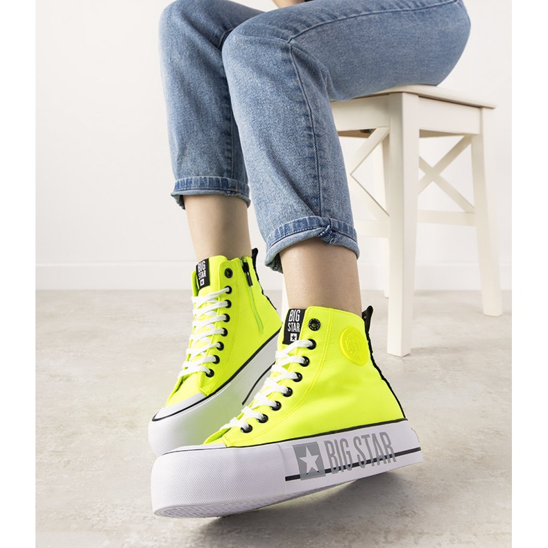Gelbe Neon-Sneaker Big Star für Damen Balvin grau 1