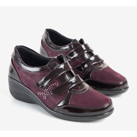 Kastanienbraune niedrige Wedges Tiffy rot 1