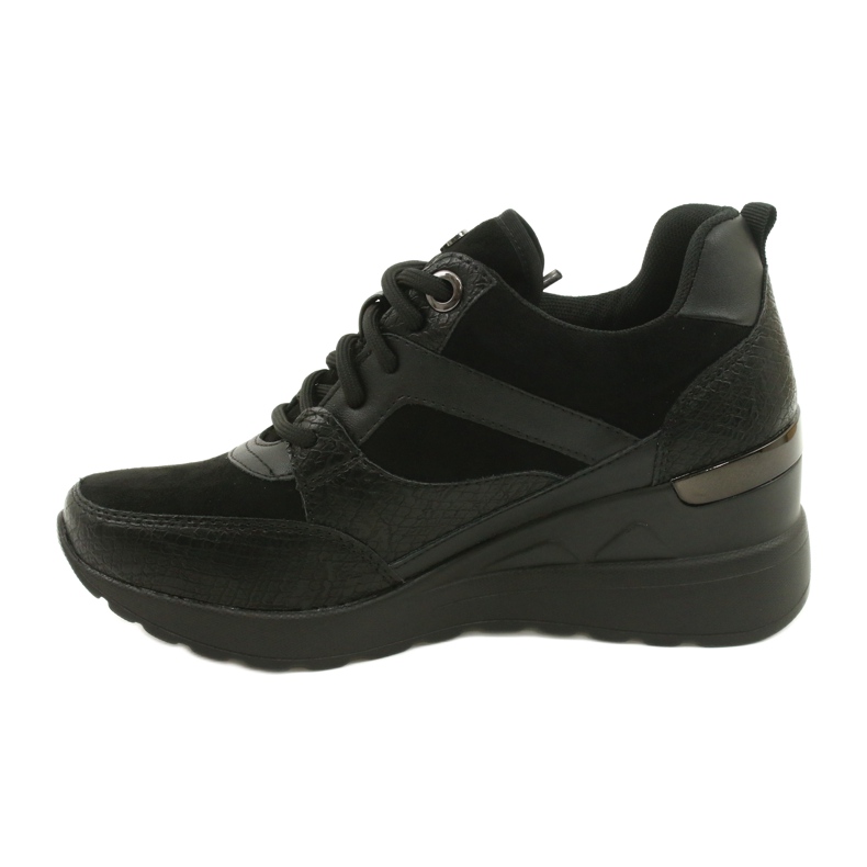 Evento Damen Keil Turnschuhe 21SP35-4390 Schwarz 1