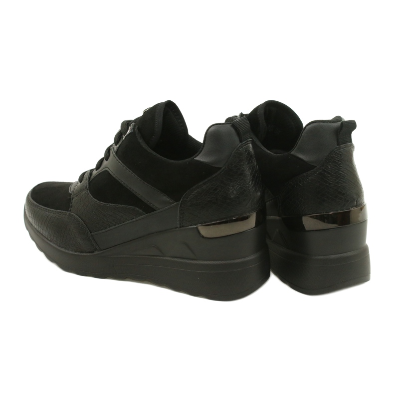 Evento Damen Keil Turnschuhe 21SP35-4390 Schwarz 3