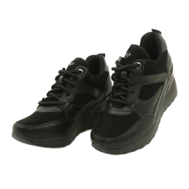 Evento Damen Keil Turnschuhe 21SP35-4390 Schwarz 2