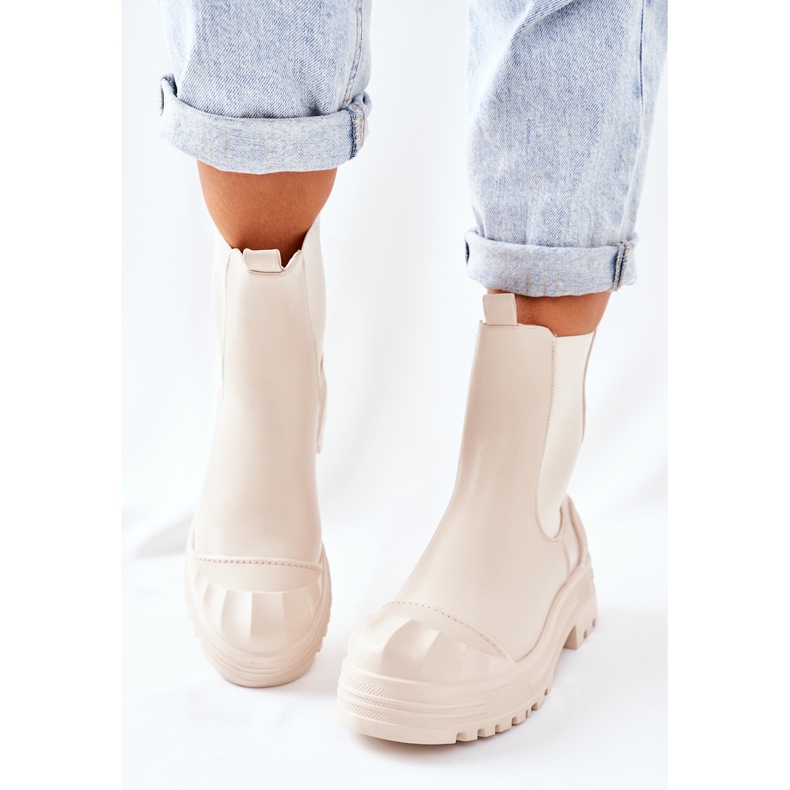 Warme Stiefel Beige Jodhpur-Stiefel Time Off 2